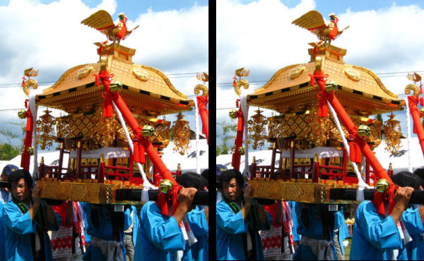 裸眼で見る立体写真